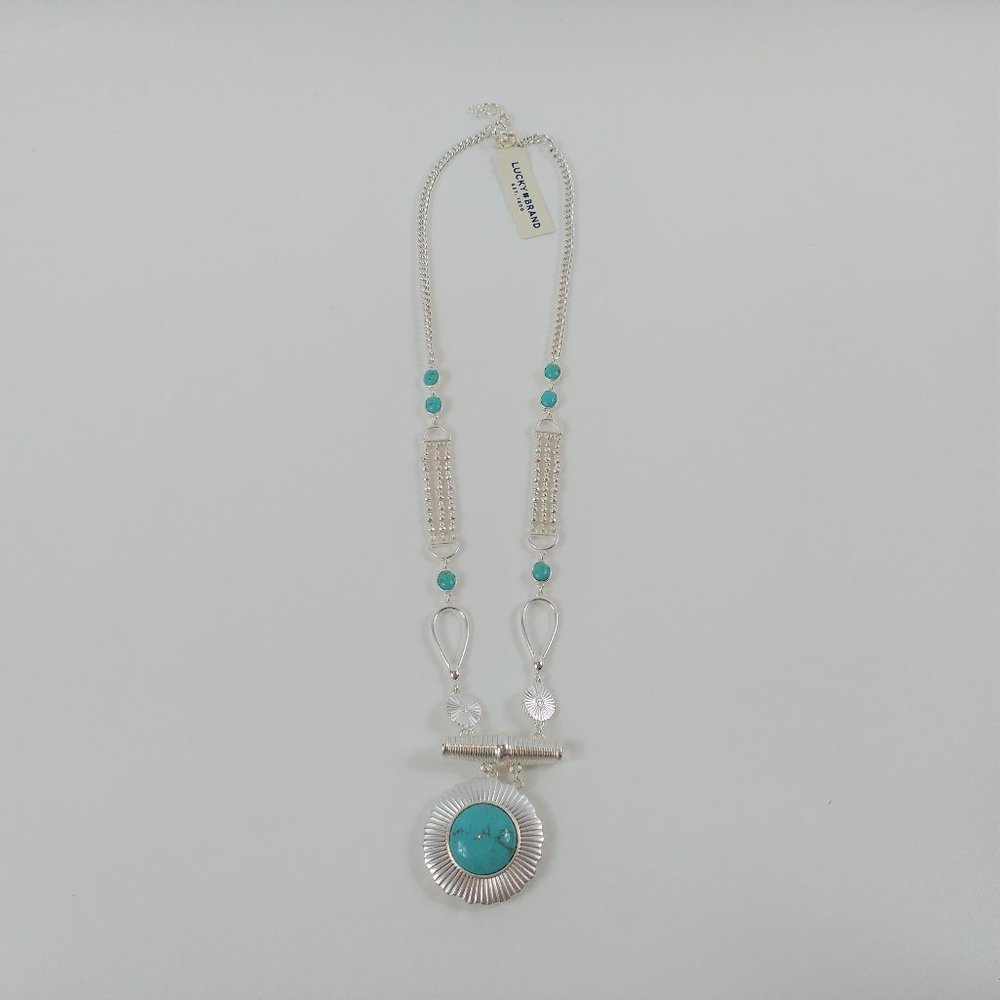 Lucky Brand Silver Tone Reversible Necklace